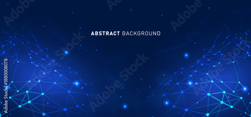 Digital technology speed connect blue green background, cyber nano information, abstract communication, innovation future tech data, internet network connection, Ai big data, line dot illustration 3d