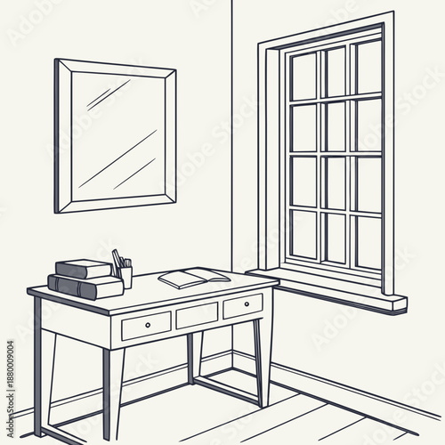 Simple home office setup