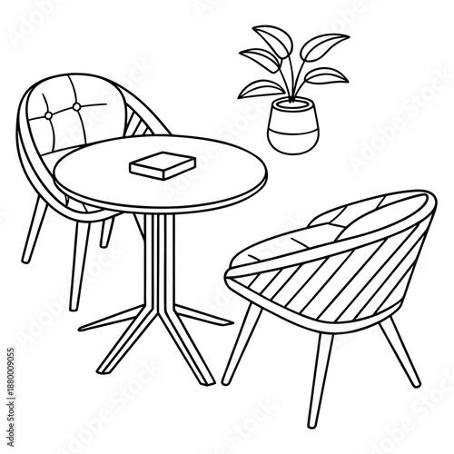 Modern indoor seating area