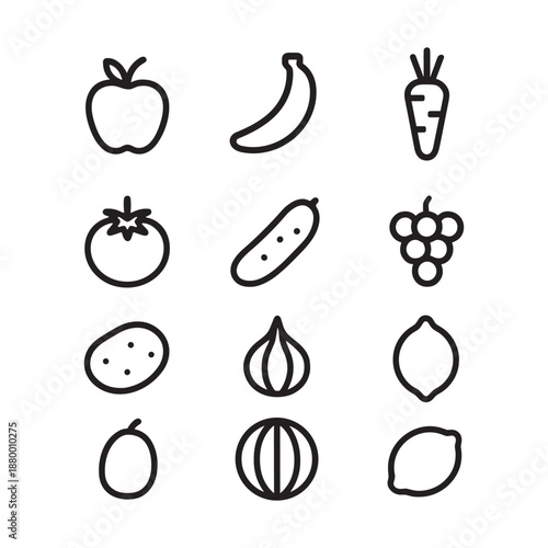 Packaging and Food Container Icons Set