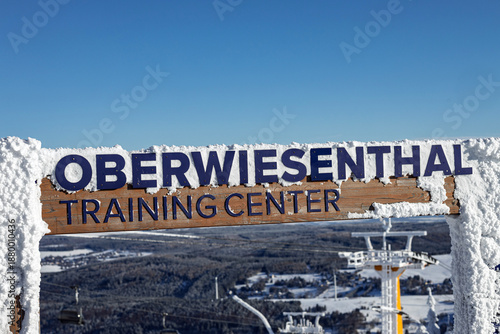 Panoramic Winter View from Fichtelberg over Oberwiesenthal