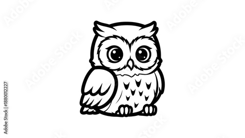 Cute Cartoon Ankylosaurus Dinosaur Black and White Vector Illustration