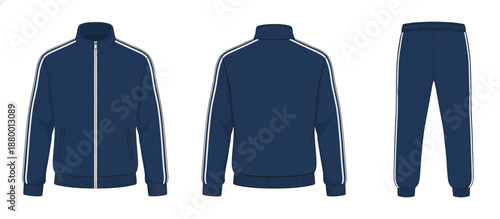 Tracksuit Concept Illustration, Studio Setting, Modern Style