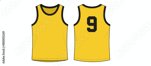 Basketball Jersey Design, Sports Apparel, Creative Showcase, Graphic Art, Studio Setting, Front and Back View, Modern Concept