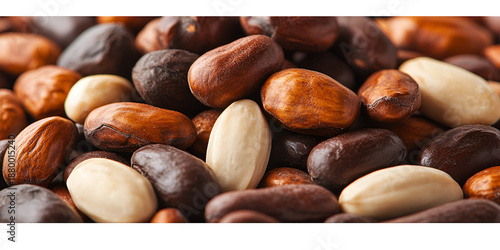Various nuts or seeds mixed close up