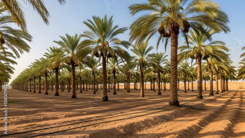 Middle Eastern Date Palm Plantation