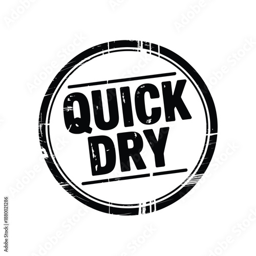 quick dry text logo