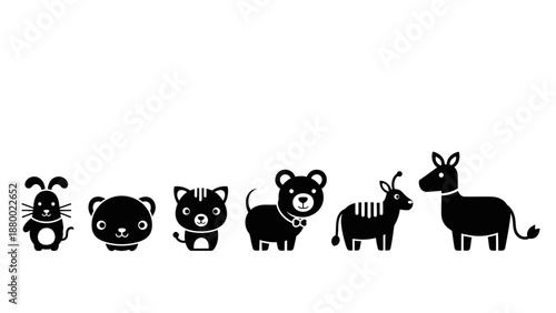 Collection of Various Animal Silhouettes.
