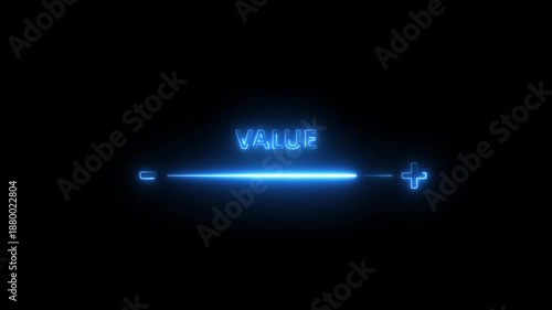 Wallpaper Mural Glowing neon value added virtual icon animation . concept of increase value added business and service,market,Benefits, Growth, Quality control icon, Motion graphics of value concept. Torontodigital.ca