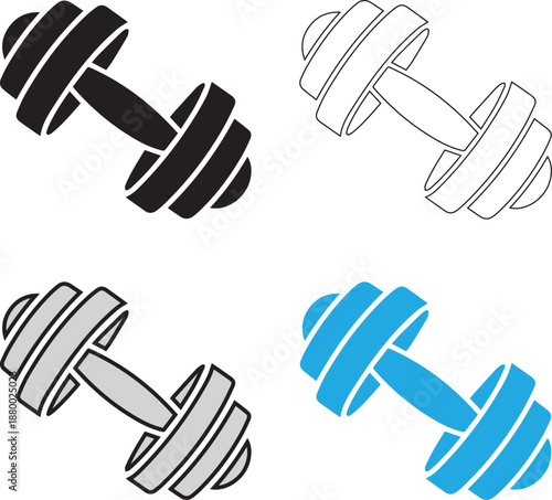 dumbbell vector icon