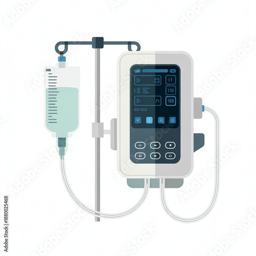 Smart IV Infusion Pump Medical Vector