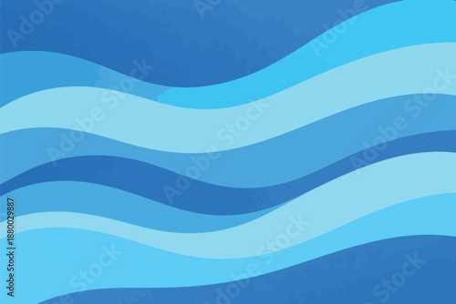 Abstract blue wave background with fluid flowing curves and soft gradients