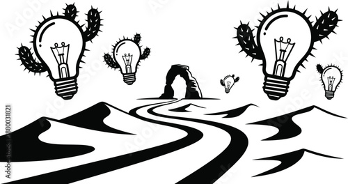 Sustainable city transportation network schematic vector diagram