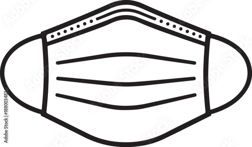 Medical mask isolated black set icon. Vector black set icon surgical protective layer. Vector illustration medical mask on white background