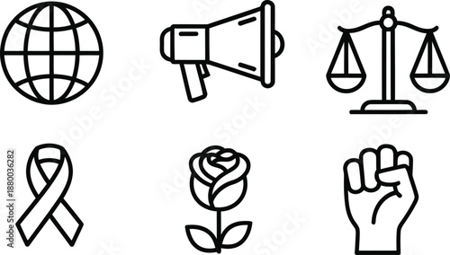 Human rights and activism symbols