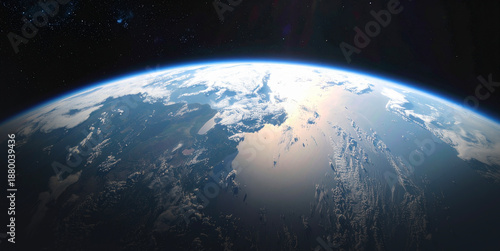 Planet Earth Sunrise over earth Generative AI	
