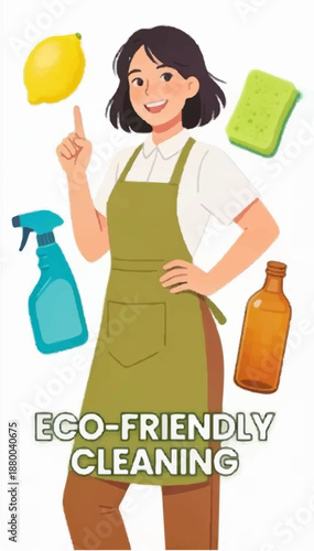 A flat vector illustration of a confident woman.