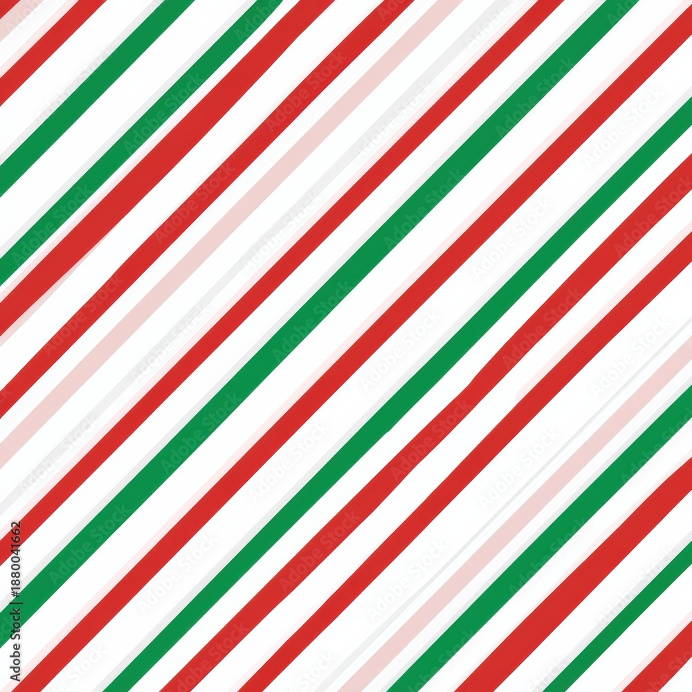 Obraz premium Diagonal stripes pattern with red green white lines