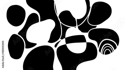 Black and white vector illustration of a pair of women’s shoes with footprint silhouettes in a simple fashion icon style