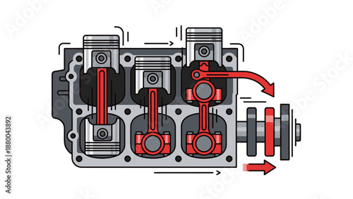 Electronic circuit board with isolated electronic components on a white background showing technology and electrical equipment illustration