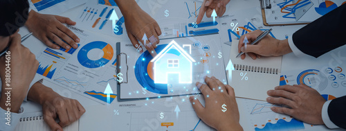 Foto Concept of real estate investment and a rising housing market