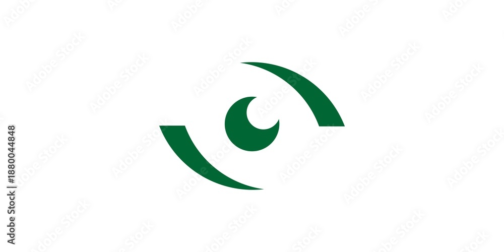 Fototapeta premium Eye care logo icon design. vector line hand with eye graphic concept for medical treatment, spy security logo elements