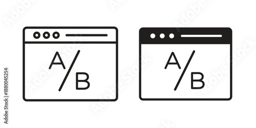 A B test icons symbol. vector illustration pack for apps and designs