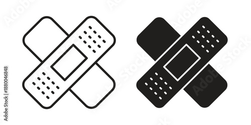 Band aid icons symbol. vector illustration pack for apps and designs