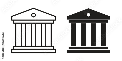 Bank icons symbol. vector illustration pack for apps and designs