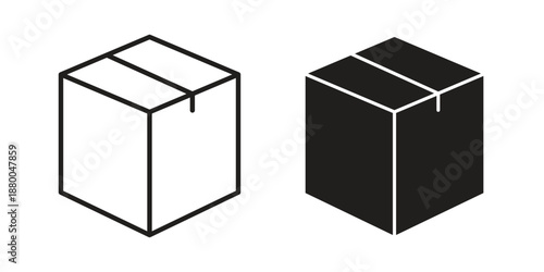 Box icons symbol. vector illustration pack for apps and designs