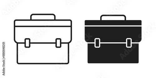 Briefcase icons symbol. vector illustration pack for apps and designs