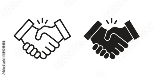 Business deal icons symbol. vector illustration pack for apps and designs