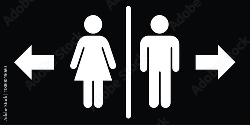 restroom icon set, square toilet signs collection, male, female and neutral gender, vector Illustration. Toilet icon set. Girls and boys restrooms sign and symbol. bathroom sign. wc, lavatory. 