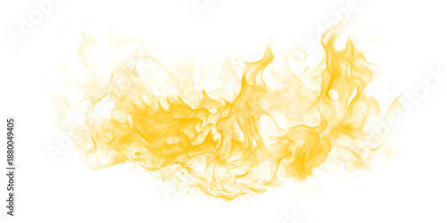 Konstfotografi Dynamic golden yellow flames vibrant smoky texture with glowing sparks against a