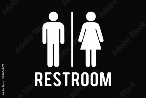 WC toilet restroom sign vector icon set. Man and woman symbol. Public bathroom pictogram. Male and female gender sign. man woman icon. rest room, washroom icon. male and female icon. EPS 10
