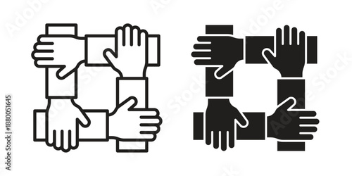 Collaboration icons symbol. vector illustration pack for apps and designs