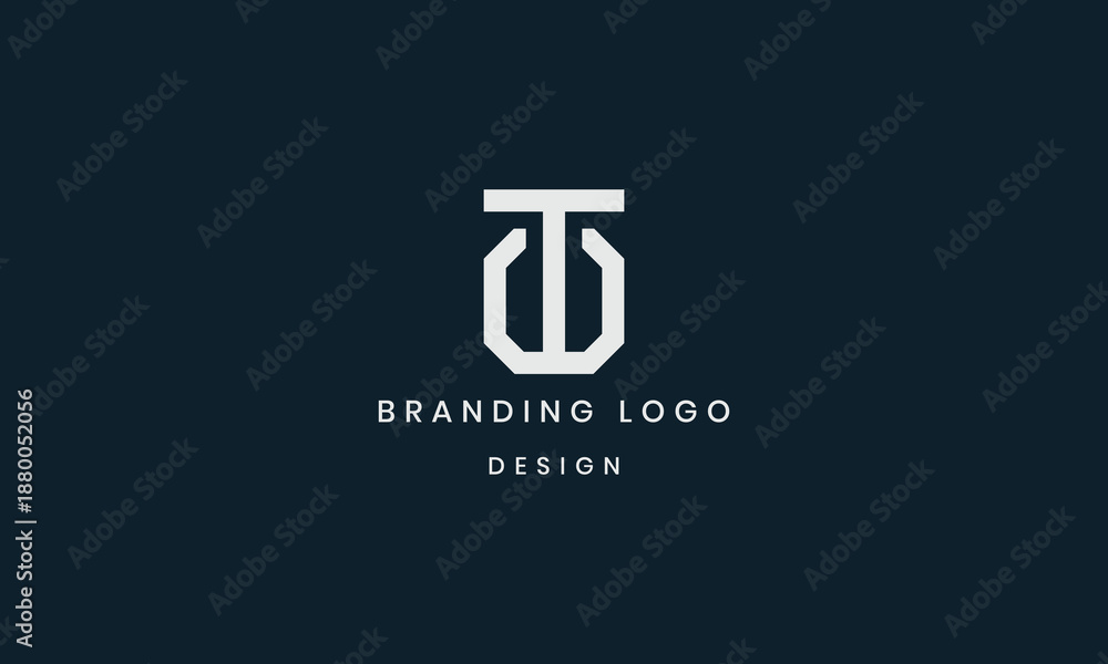Obraz premium Initial letters OT, TO circular logo with vector logo design template elements.