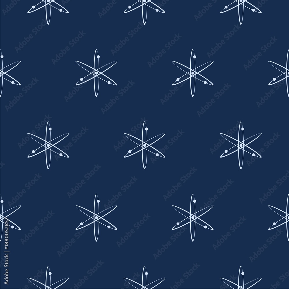 Obraz premium Atom simple seamless pattern isolated on color background