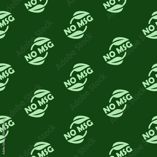 No MSG, MSG free seamless pattern isolated on color background