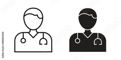 Doctor icons symbol. vector illustration pack for apps and designs