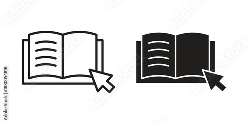 E-book icons symbol. vector illustration pack for apps and designs