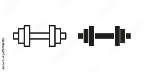 Dumbbell icons symbol. vector illustration pack for apps and designs