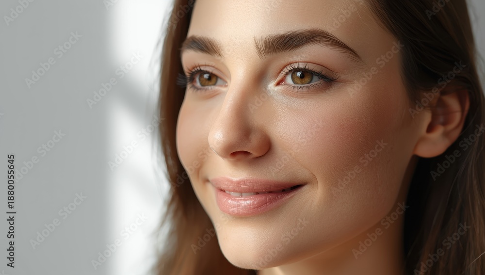 Fototapeta premium Nose surgery is required for a young woman to modify her bone and cartilage, enhancing both aesthetics and breathing.png