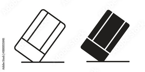 Eraser icons symbol. vector illustration pack for apps and designs