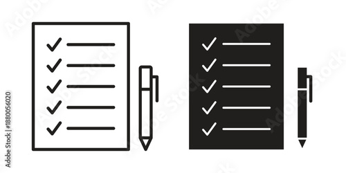 Exam icons symbol. vector illustration pack for apps and designs