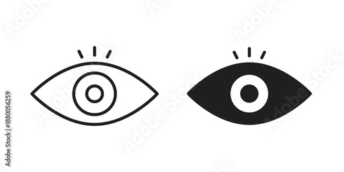 Eye icons symbol. vector illustration pack for apps and designs