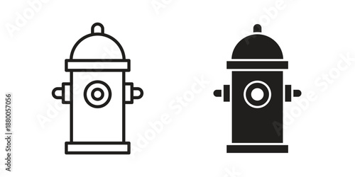 Fire hydrant icons symbol. vector illustration pack for apps and designs