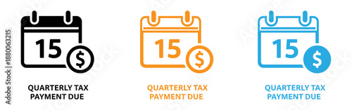 Financial calendars with dollar signs and dates