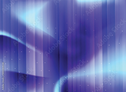 Abstract vibrant blue and purple gradient background with vertical lines and shimmering light particles illustration