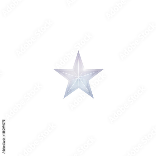 Shiny Star on a Plain Background